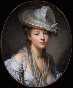 Francuski: Le Chapeau blanc Biały kapelusz autorstwa Jean Baptiste Greuze