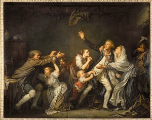 Klątwa ojcowska ... autorstwa Jean Baptiste Greuze