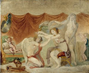 Psyche ukoronowanie miłości autorstwa Jean Baptiste Greuze