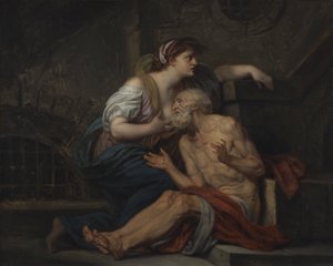 Szymon i Pero, Roman Charity, c.1767 (olej na płótnie) autorstwa Jean Baptiste Greuze
