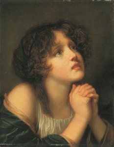 Modląca się młoda dziewczyna autorstwa Jean Baptiste Greuze
