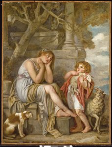 Baranek Cheri, 1780s autorstwa Jean Baptiste Greuze