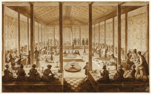 Orientalna scena bankietowa autorstwa Jean Baptiste Hilaire