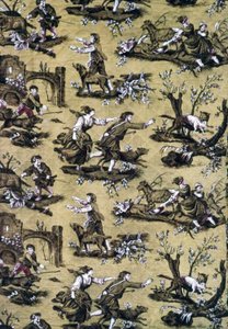 Au Loup! (Tkanina meblowa) autorstwa Jean Baptiste Huet