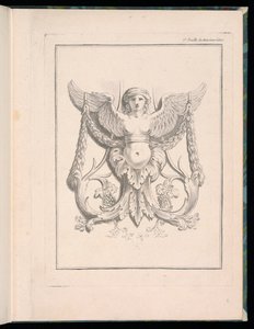 Projekt dla Sfinksa, pl. 2, Deuxieme Cahiers des arabesques dessinés par J.B. Huet... [Księga 2, Portfolios of Arabesques Designed by J.B. ma] autorstwa Jean Baptiste Huet