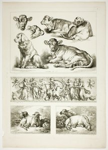 Płyta 20 z 38 z Oeuvres de J. B. Huet autorstwa Jean Baptiste Huet