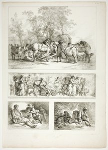 Płyta 27 z 38 z Oeuvres de J. B. Huet autorstwa Jean Baptiste Huet