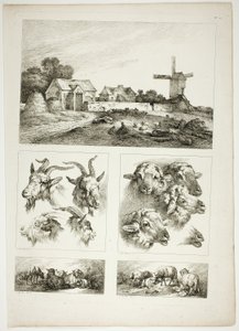 Tablica 28 z 38 z Oeuvres de J. B. Huet autorstwa Jean Baptiste Huet