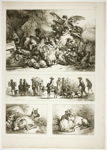 Tablica 33 z 38 z Oeuvres de J. B. Huet autorstwa Jean Baptiste Huet
