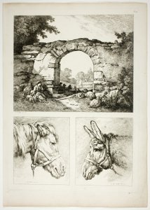 Tablica czternasta z 38 z Oeuvres de J. B. Huet autorstwa Jean Baptiste Huet