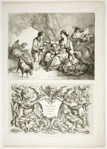 Tablica trzynasta z 38 z Oeuvres de J. B. Huet autorstwa Jean Baptiste Huet