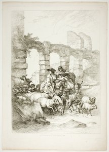 Płyta 12 z 38 z Oeuvres de J. B. Huet autorstwa Jean Baptiste Huet