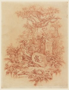 Rysunek, Pastorale, 1772 autorstwa Jean Baptiste Huet
