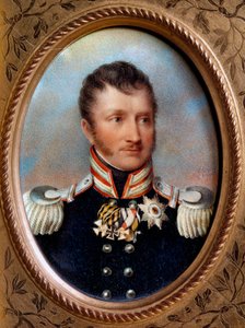 Fryderyk Wilhelm III Pruski - „” Portret pruskiego Fryderyka Wilhelma III (1770-1840) Król pruski”” Obraz Jana Chrzciciela Izabeja (1767-1855) XIX wiek