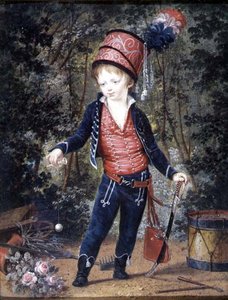 Napoleon Francois Joseph Charles Bonaparte, książę Reichstadt (1811-32) syn cesarza Napoleona I, ok.1814 (wc na kości słoniowej) autorstwa Jean Baptiste Isabey