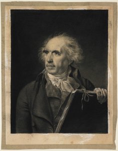 Portret Huberta Roberta, c.1798-99 (czarna i biała kreda) autorstwa Jean Baptiste Isabey