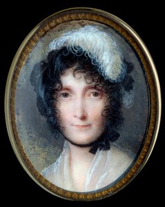 Portret Laetitii Bonaparte (Letizia Maria Ramolino) (1750-1836), matki Napoleona Bonaparte Miniaturowy obraz na kości słoniowej, Jean Baptiste Isabey (1767-1855) XIX w. Ndz. 0,37x0,29 m - Portret Laetitii Bonaparte (Maria Letizia Ramolino) (1750-
