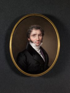 Mężczyzna w ciemnym płaszczu (emalia na miedzi) autorstwa Jean Baptiste Joseph Duchesne