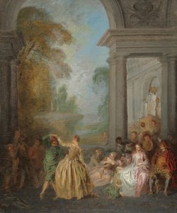 Tancerze w pawilonie, lata 1720 autorstwa Jean Baptiste Joseph Pater
