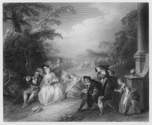 Flecista autorstwa Jean Baptiste Joseph after Pater