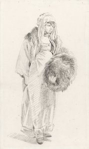 Rosjanka w futrzanej mufce, Między 1758 a 1761