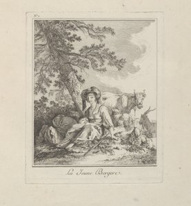Młoda Pasterka, płyta druga z Różnego Ubioru Ludów Północy autorstwa Jean Baptiste Le Prince