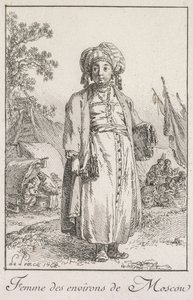 Kobieta z przedmieścia Moskwy, 1768. autorstwa Jean Baptiste Le Prince