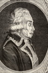Hrabia Nicolas Luckner, wyryty przez Pannemaker-Ligny, z "Histoire de la Revolution Francaise" Louisa Blanc (1811-82) autorstwa Jean Baptiste Lienard