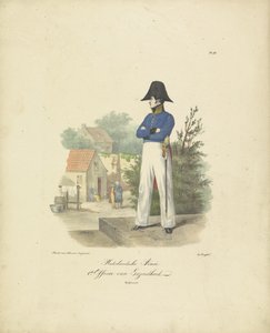 Oficer Zdrowia, 1820-1825 Armia holenderska. I Oficer Zdrowia Stroje wojskowe Królestwa Niderlandów. Dedykowane Jego Ekscelencji Willemowi van Bylandtowi (tytuł serii na obiekcie)
