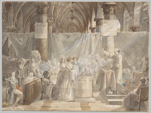 Chrzest w rewolucyjnej Francji autorstwa Jean Baptiste Mallet