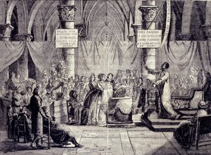 Chrzest członków sekty teofilantropii w latach 1796-1800.