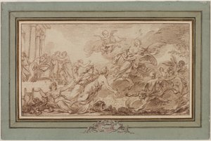 Boreas porywający Oreithyia autorstwa Jean Baptiste Marie Pierre