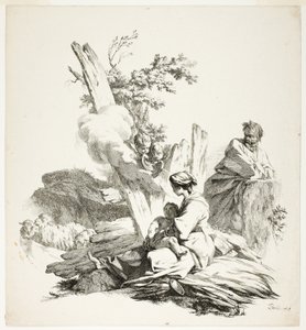 Ucieczka do Egiptu autorstwa Jean Baptiste Marie Pierre