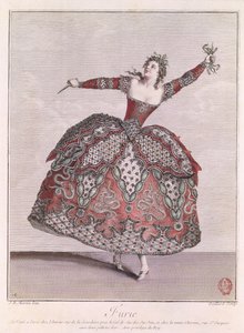Žano Filipo Rameau (1683–1764) „Hippolyte ir Aricie“ kostiumo dizainas, kurį išgraviravo Rene Gaillard (apie 1710–1790) poli