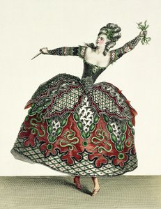 Kostium furii w Ifigenii w Taurydzie i kilku innych oper, ryty przez Rene Gaillarda (ok. 1710-90) ok. 1780 autorstwa Jean Baptiste Martin