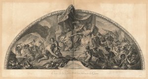 Sojusz Niemiec i Hiszpanii z Holandią 1672 Wieszak Galerii przy Salonie Wojennym (Przymierze Niemiec i Hiszpanii z Holandią 1672, Centrum Galerii przy Salonie Wojennym) [pl. 31]