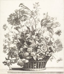 Kosz wiosennych kwiatów autorstwa Jean Baptiste Monnoyer