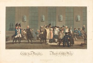 Café des Patriotes - Kawiarnia Patriota autorstwa Jean Baptiste Morret after Jacques François Joseph Swebach Desfontaines