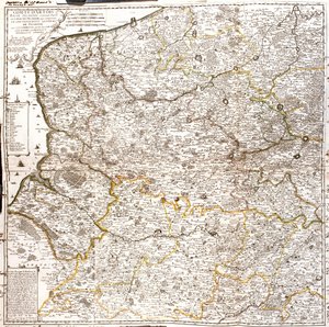 Mapa Artois (Francja) i Flandrii (Belgia, Holandia) (Grawerowanie autorstwa Jean Baptiste Nolin
