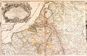 Mapa Niemiec Zachodnich i Holandii