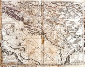 Mapa Królestwa Dalmacji (dzisiejsza Chorwacja i Czarnogóra), na wybrzeżu Zatoki Weneckiej (Morze Adriatyckie) (Grawerowanie