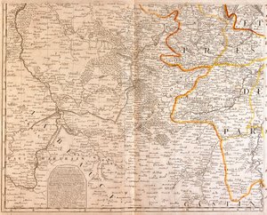 Mapa południowo-zachodniej części Ile de France autorstwa Jean Baptiste Nolin