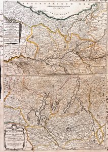 Mapa obszaru Mediolanu (Włochy) (Grawerowanie autorstwa Jean Baptiste Nolin