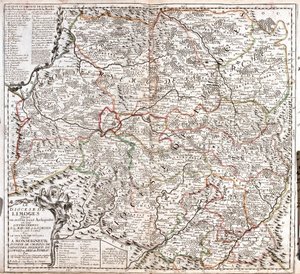Mapa diecezji Limoges (Francja) (Grawerowanie autorstwa Jean Baptiste Nolin