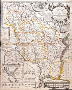 Mapa diecezji Uzes (Francja) (Grawerowanie autorstwa Jean Baptiste Nolin