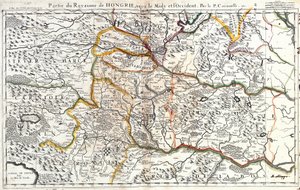 Mapa południowej zachodniej części Królestwa Węgier (Grawerowanie autorstwa Jean Baptiste Nolin