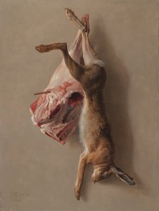 Zając i udziec jagnięcy autorstwa Jean Baptiste Oudry