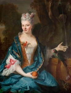 Francuski: Dame assise dans un jardin autorstwa Jean Baptiste Oudry