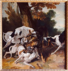 J. – B. Oudry, L’hallali du loup (Wolfsjagd) autorstwa Jean Baptiste Oudry