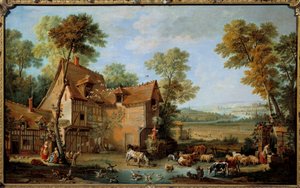 Obraz farmy Jeana Baptiste Oudry
